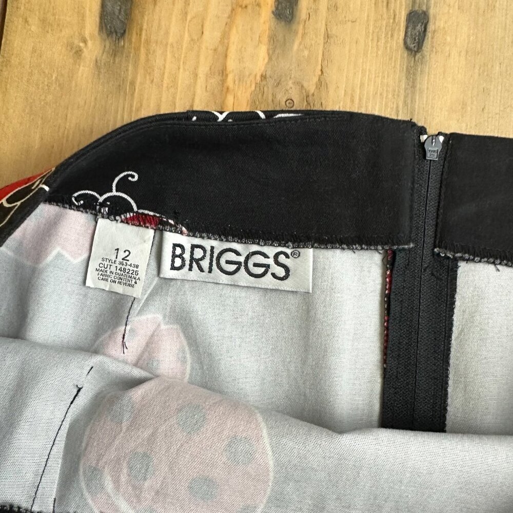 Briggs‎ Ladybug Skirt Black Red Pencil 12 New York Nature - Picture 3 of 8